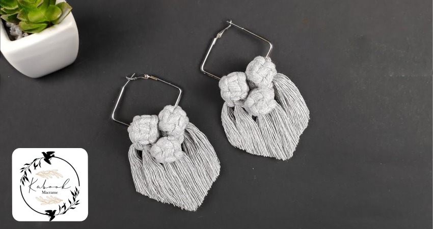 خرید گوشواره مکرومه