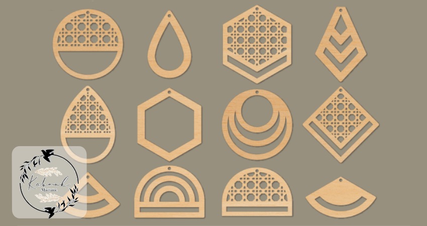 گوشواره با مکرومه